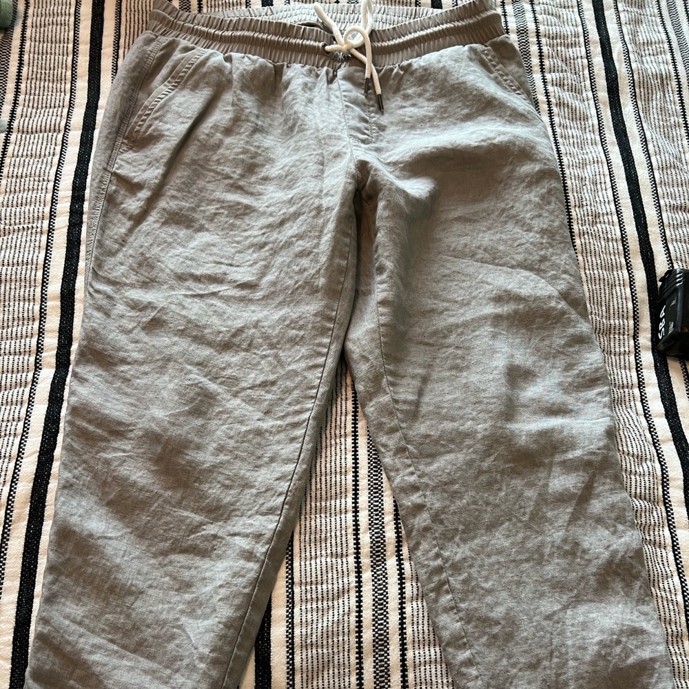 Athleta linen cuffed joggers